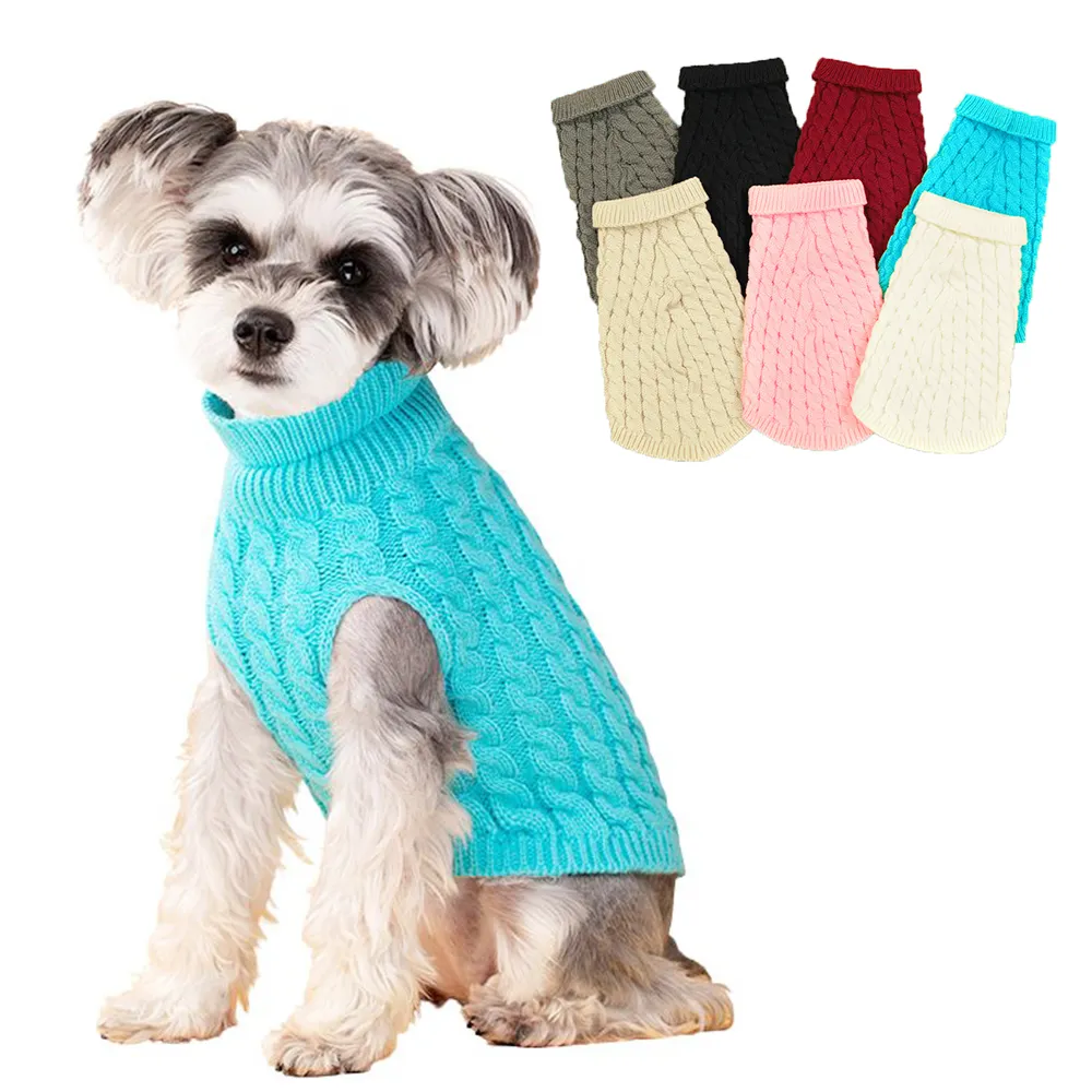 Winter Warm Dog Sweater Cozy Turtleneck Puppy Clothes for Small
