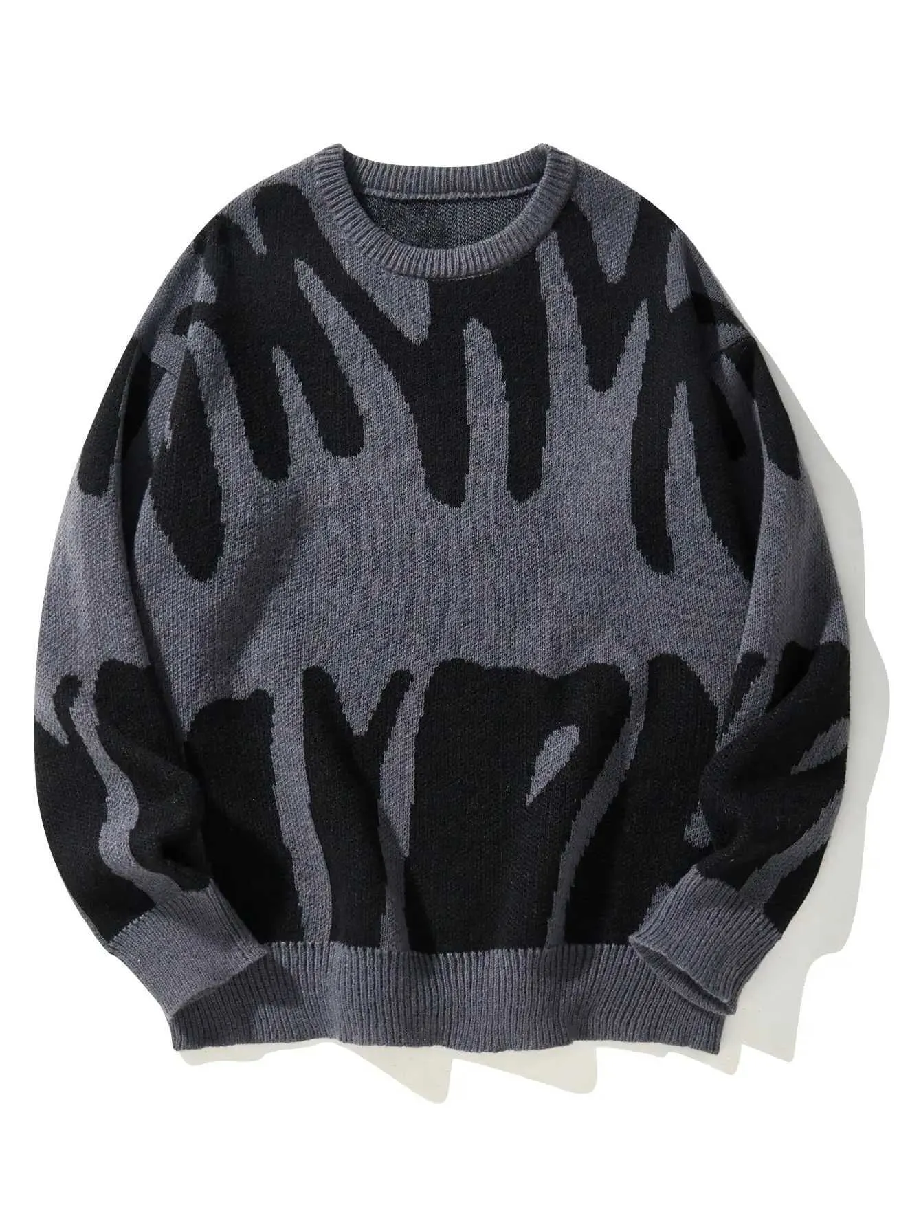 Autumn Winter Knitted Mens Pullover Oversized Crew Neck Autumn Winter Knitted Mens Pullover Oversized Crew Neck