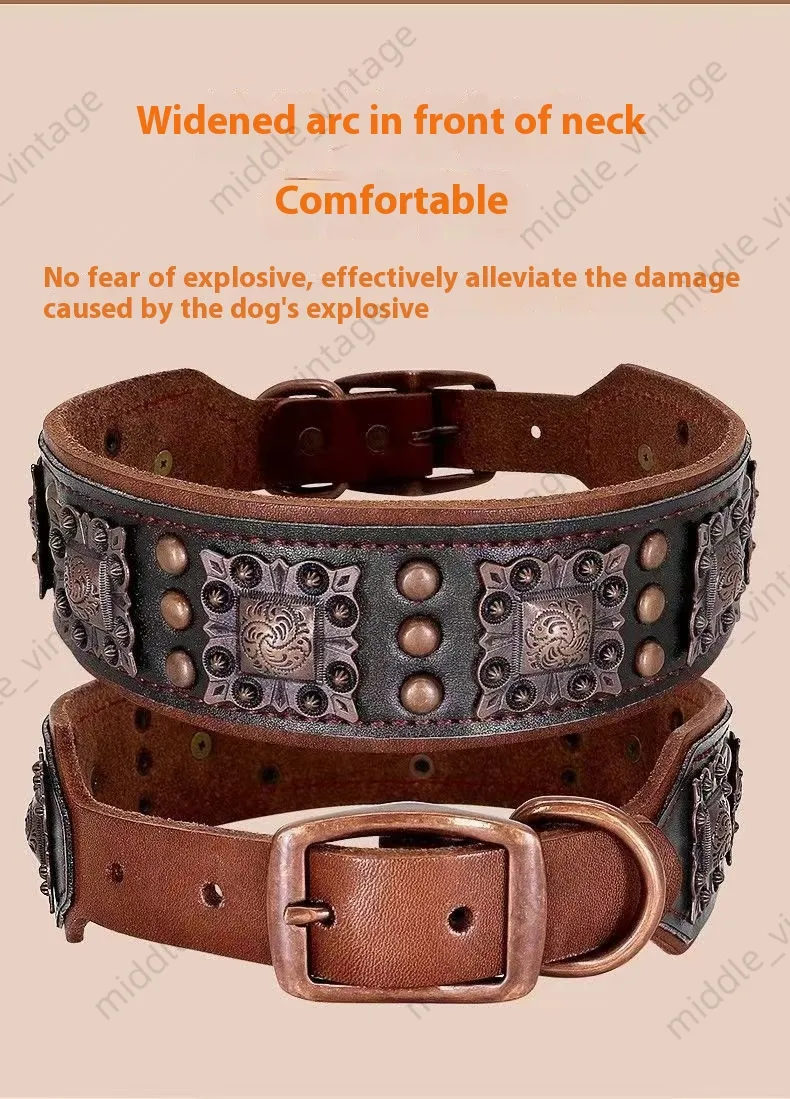 Cowhide dog collar online