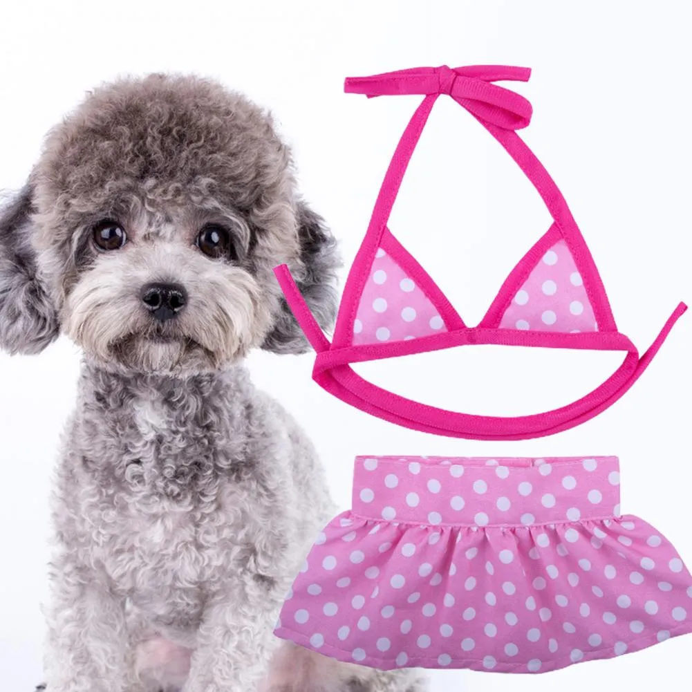 Wholesale Dog Bikinis For Small Dogs: Summer Themed Breathable Pet