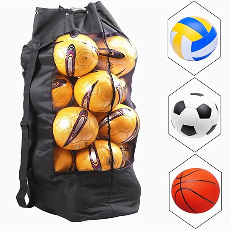 Grand Sac Filet à Ballons 101x76cm - Maille, Pour Football, Basketball, Volleyball