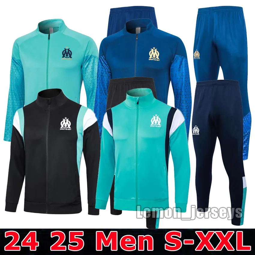 Save Big on Bulk 2024 2025 Football Tracksuit 2024 2025 MILIK PAYET  Tracksuit Soccer Training Jacket Survetement 24 25 OM Full Zipper Long  Sleeved