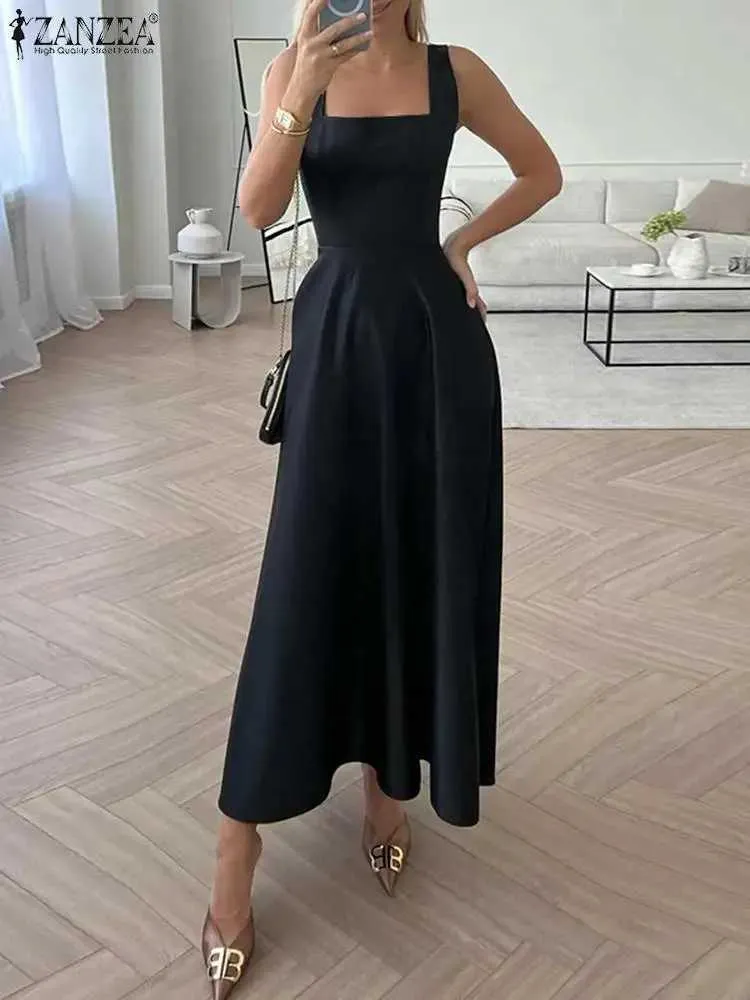 ワンピース Squareneck Satin Dress Champagne Color Maxi Dress Womens Elegant Square Neck