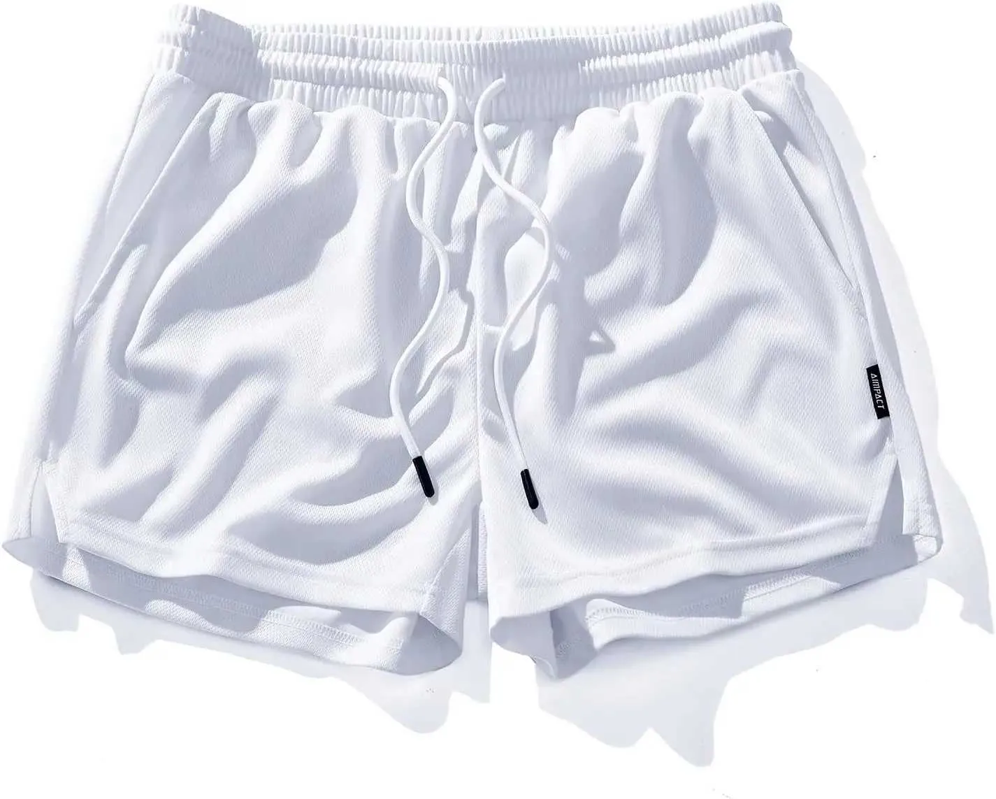 Mens Mesh Gym Shorts With Pockets, 3 Inch Quick Dry Athletic
