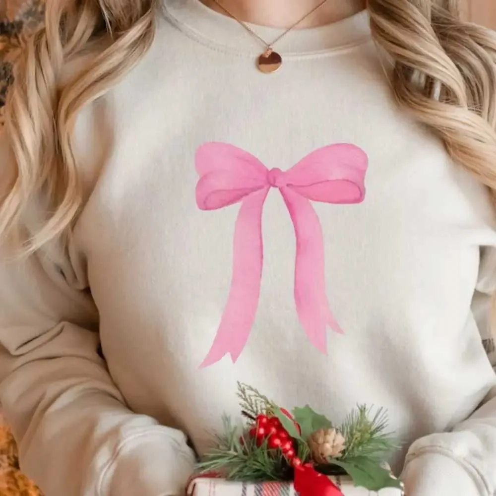トップス muguet bijou ribbon sweat muguet sailor ribbon knit pink
