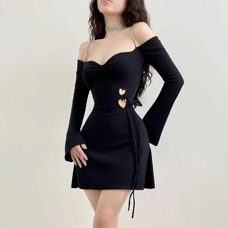 black off shoulder casual dress Off Shoulder Black Lace Fitted Dress – Dream Closet Couture main image 0