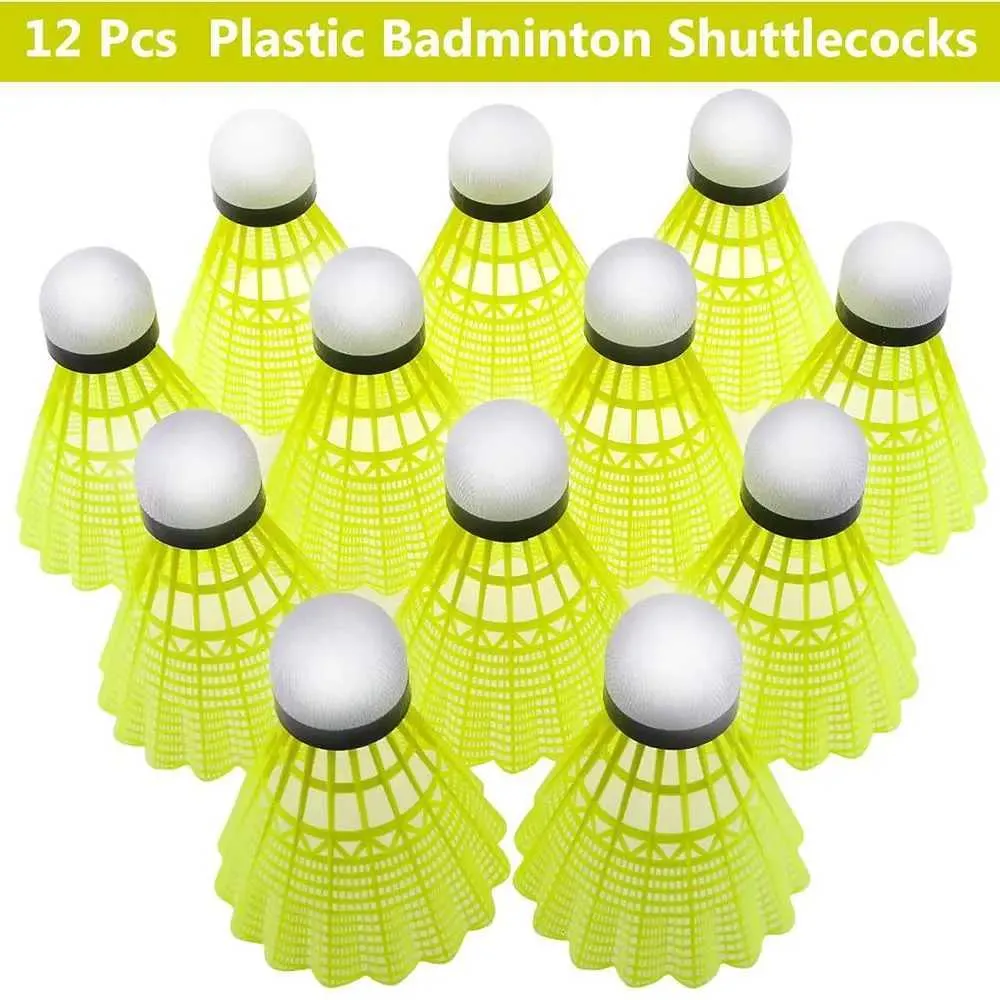 ATB 12-Pack Nylon Shuttlecocks – Training Birdies For Badminton – White