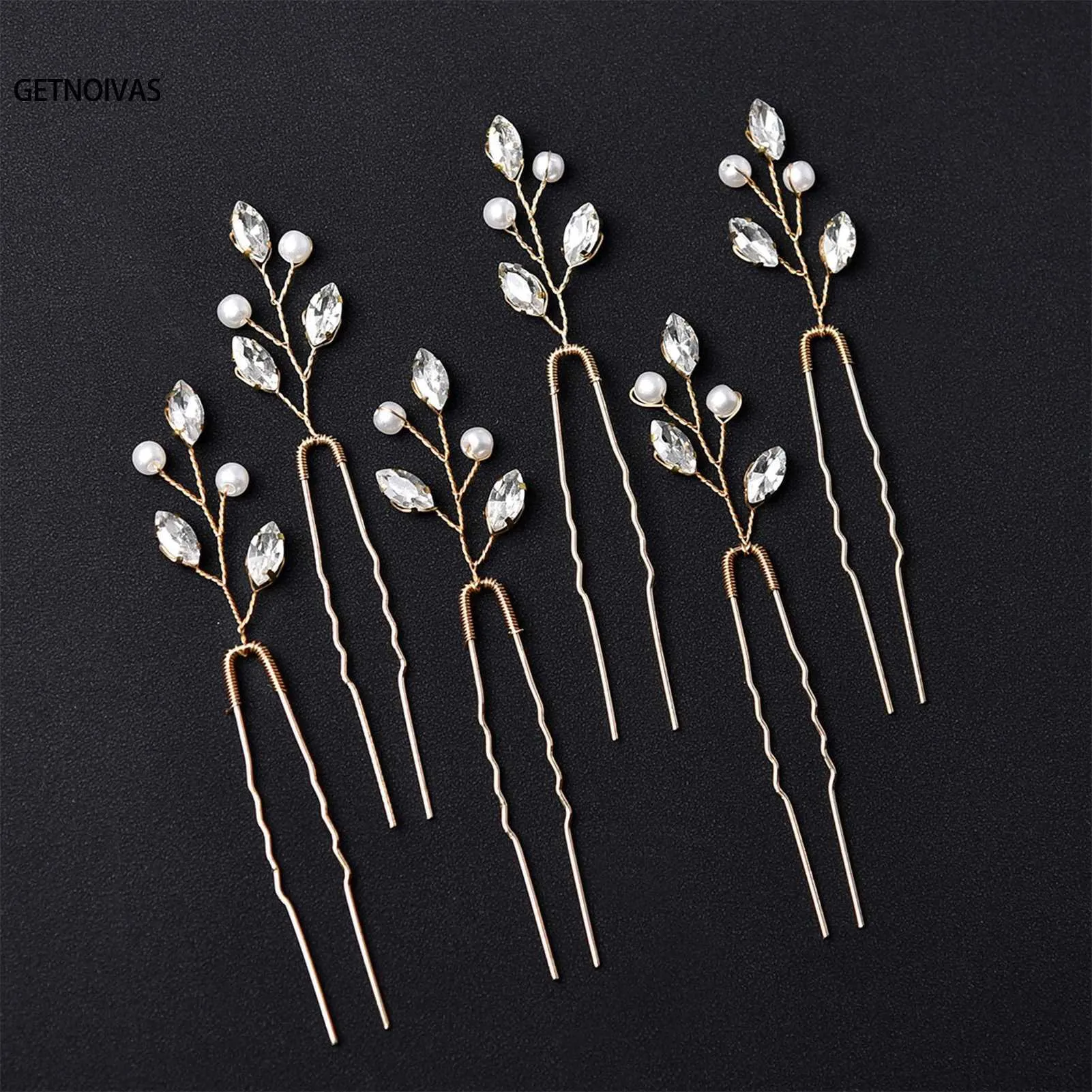 WomenX Rhinestone U Shaped Hair Pins Bridal... From 