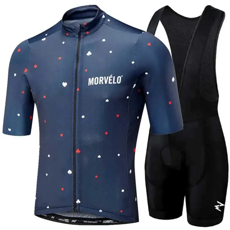 Cycling Jersey Set Men Morvelo Classic Short Sleeve Suit - Main Image