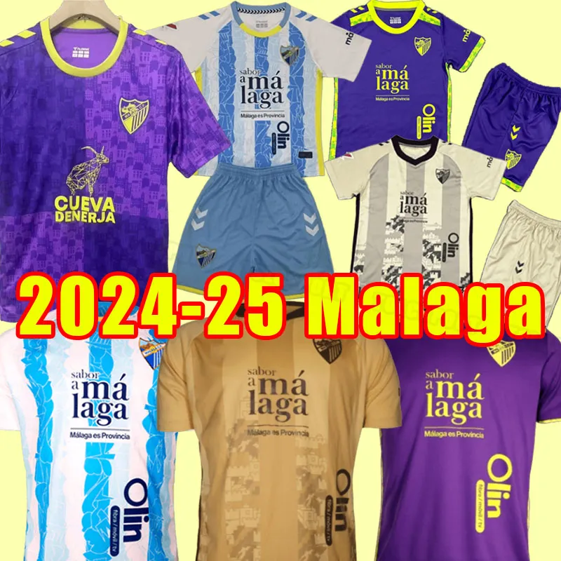 Malaga CF 24/25 Soccer Jersey: Official Third Kit Adult Kids Sizes! Get  Your Bare, Juanpi, Adrian, Casas, Juankar Shirt Now!