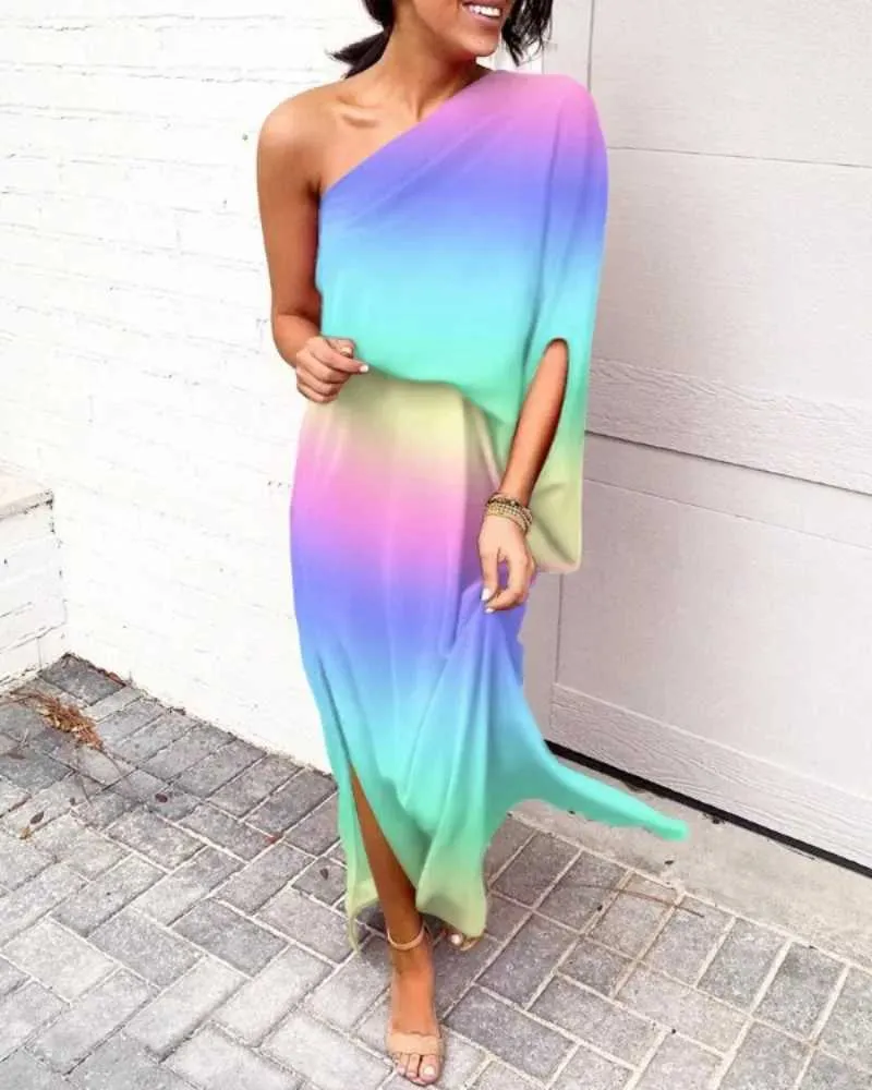 Women's Flowy Summer Beach Dress - Long Sleeve, Off Shoulder, Casual  Hawaiian Style from Dhgate Basic & Casual Dresses - price 26.07