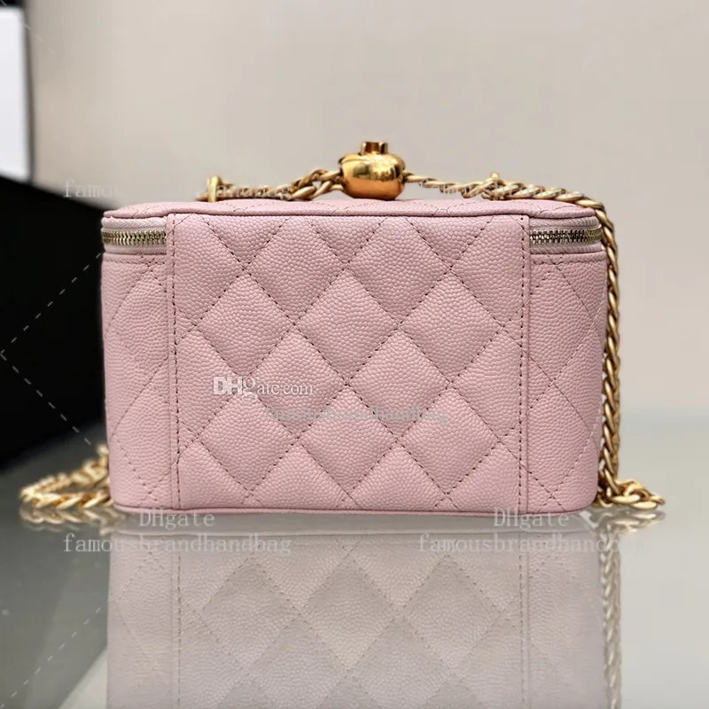Luxury Calfskin Leather Vanity Case With Mirror And Shoulder Luxury Calfskin Leather Vanity Case With Mirror And Shoulder