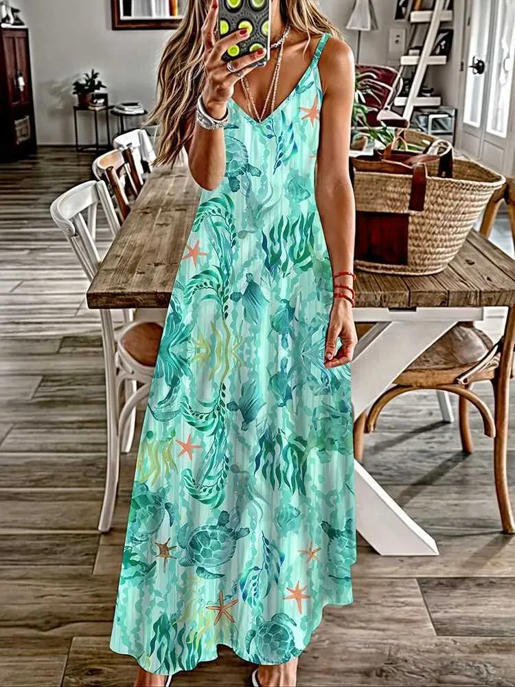 maxi dress loose fit Work Elegant Solid Slit O Neck A Line Dresses(10 Colors) Light Green / 3XL