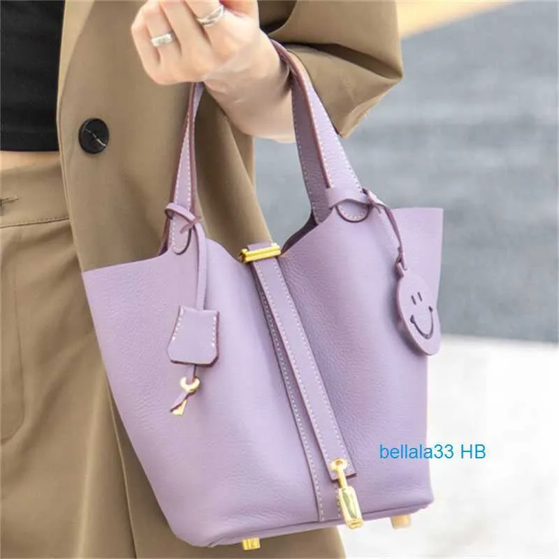 Ladies Leather Bucket Bag Mini Small Handbag Genuine Top  display picture 3
