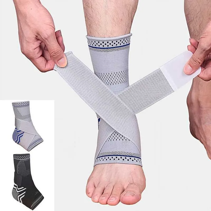Adjustable Ankle Support Brace - Compression Sleeve For Pain Relief