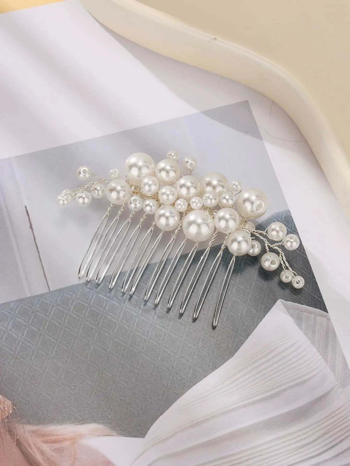 Bridal Pearl Hair Comb - Elegant Side Comb for Wedding, Prom ...