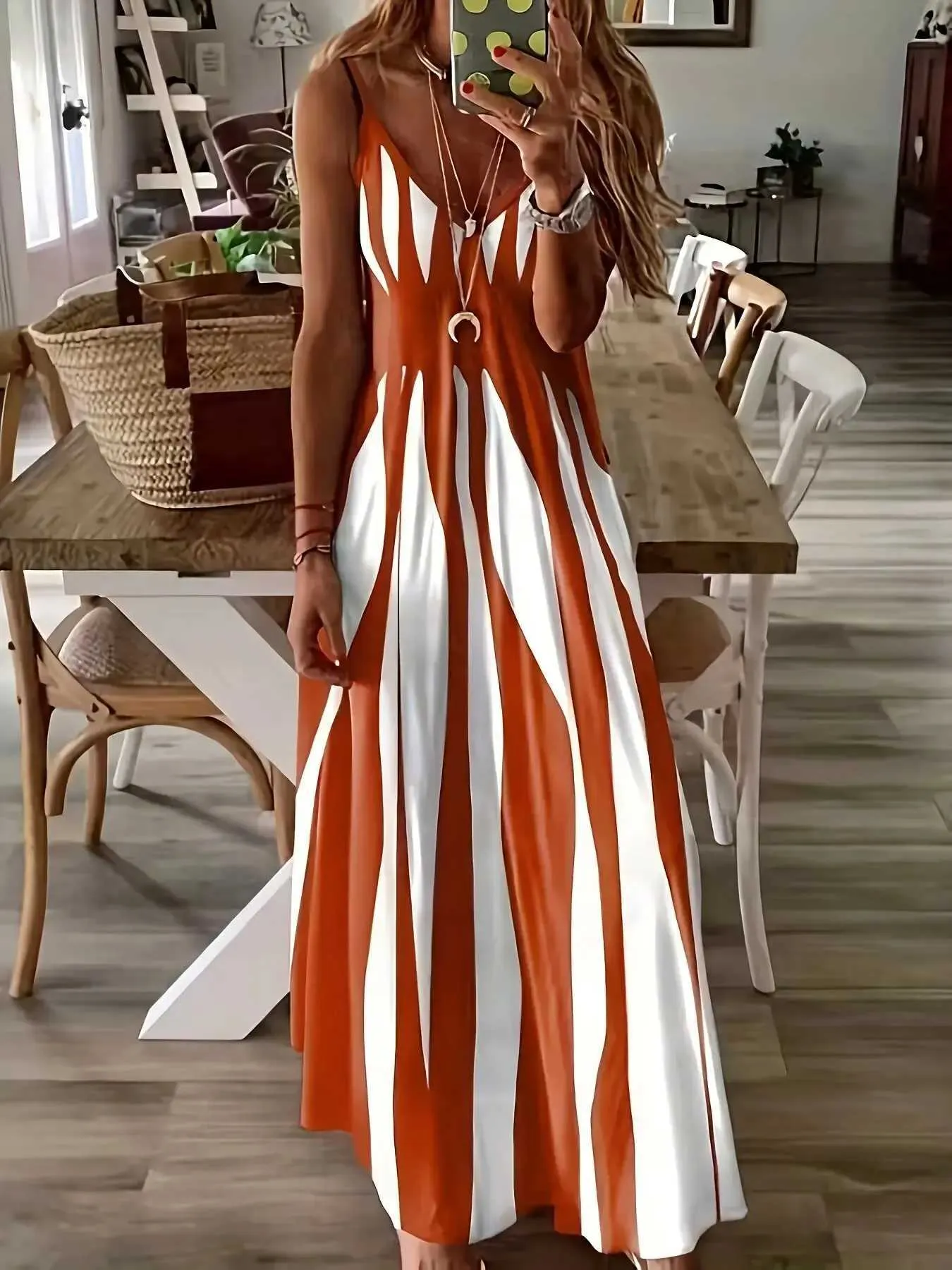 Target Printed V-neck Floor-Length Chiffon Dress with Short Sleeves for  Spring/Summer from Dhgate Basic & Casual Dresses - price 23.88