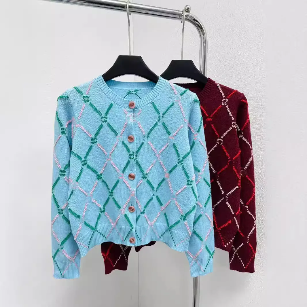 New letter cardigan sweater knit coat New letter cardigan sweater knit coat
