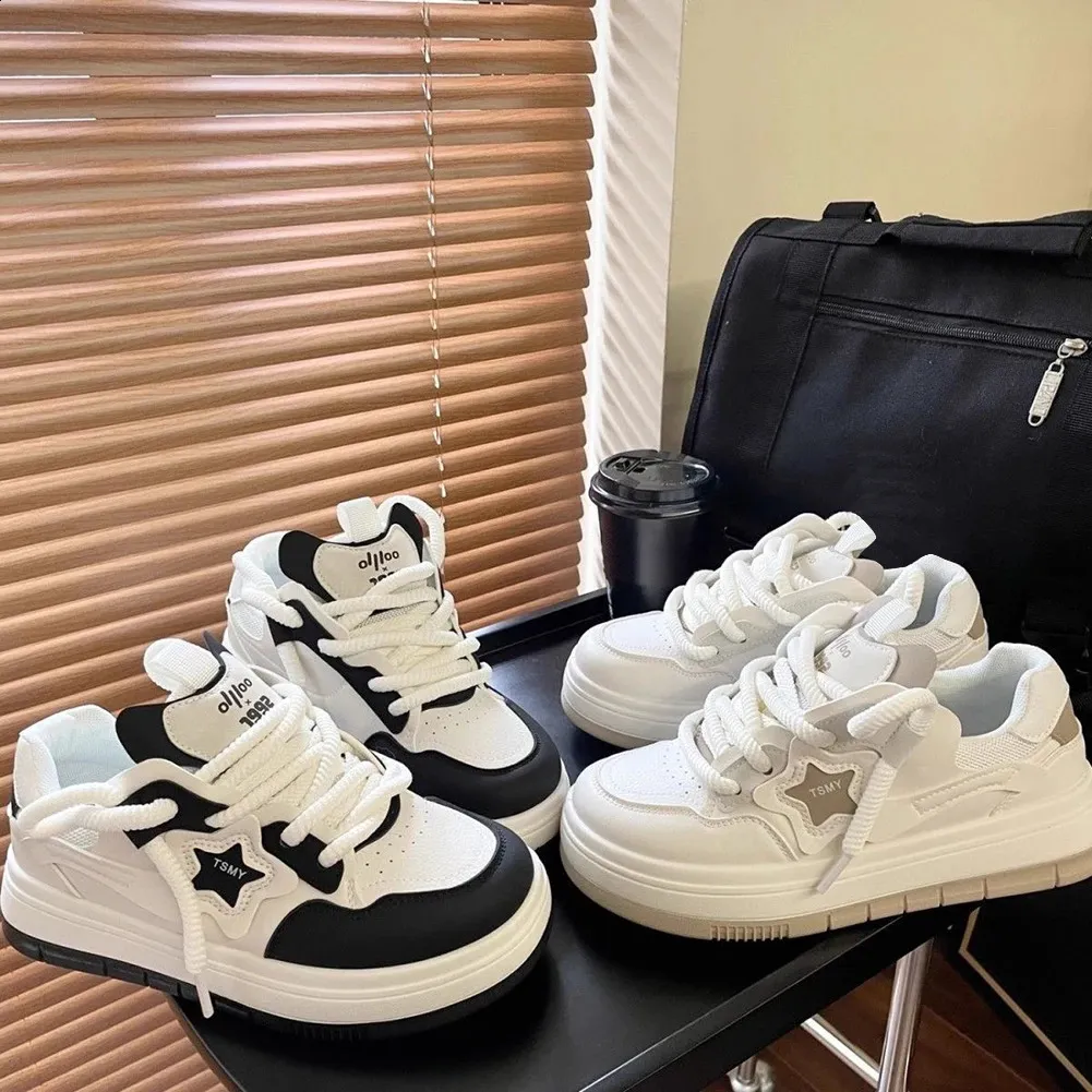 Platform Sneakers for Women - Y2K Style, Thick Sole