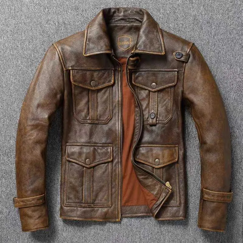 レザーハンティングジャケット CHROME HEARTS 銀座店 クロムハーツ 現行型 クロウボタン レザー