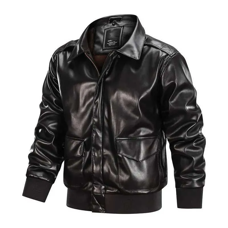 DHgate.com:Mens Genuine Leather Bomber Jacket - Winter Thick