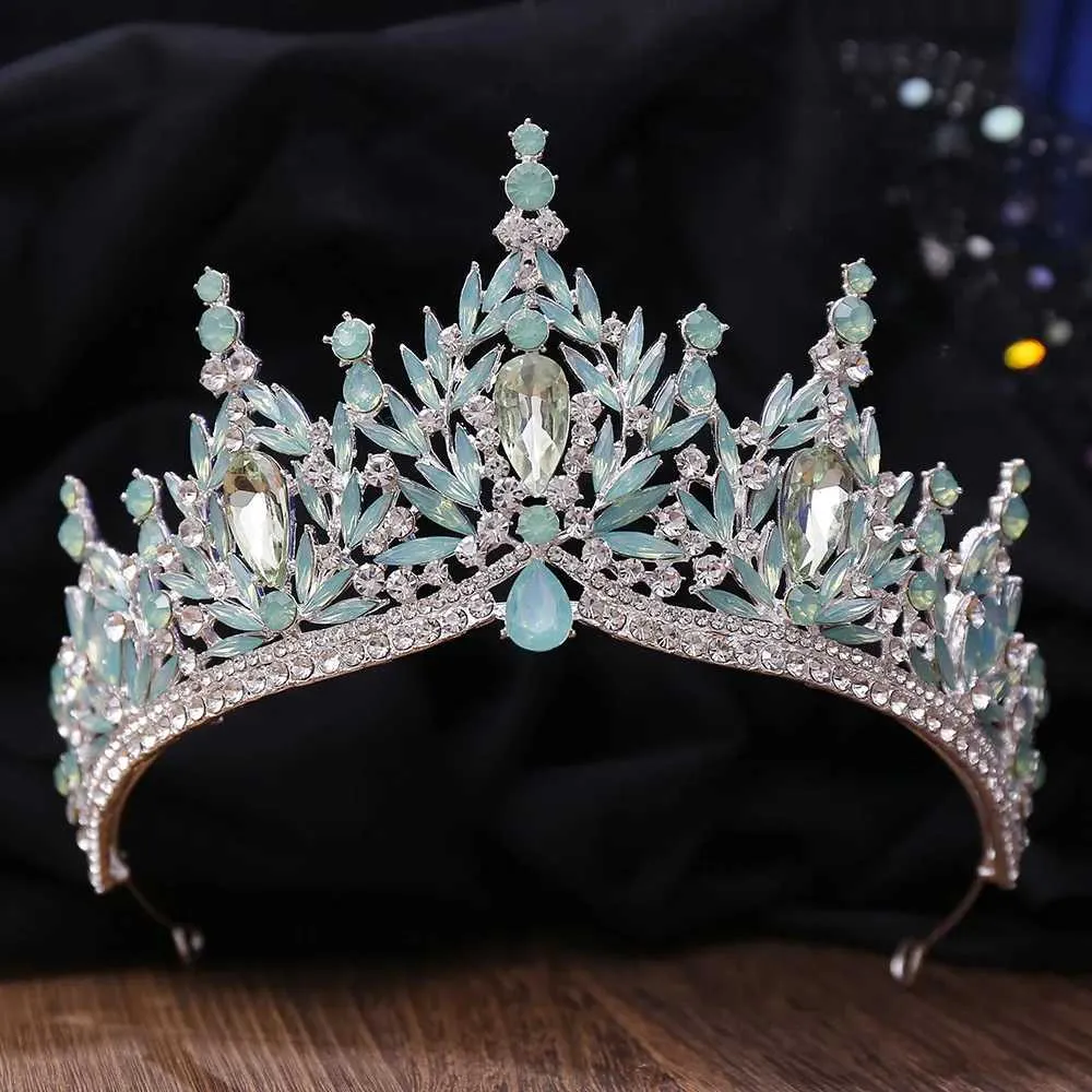 NEW! Retro Baroque Waterdrop Silver Crystal Rhinestone Waterdrop Leaf Tiara. Vintage Leaf Waterdrop Tiara - Crystal Rhinestone Wedding  main image 4