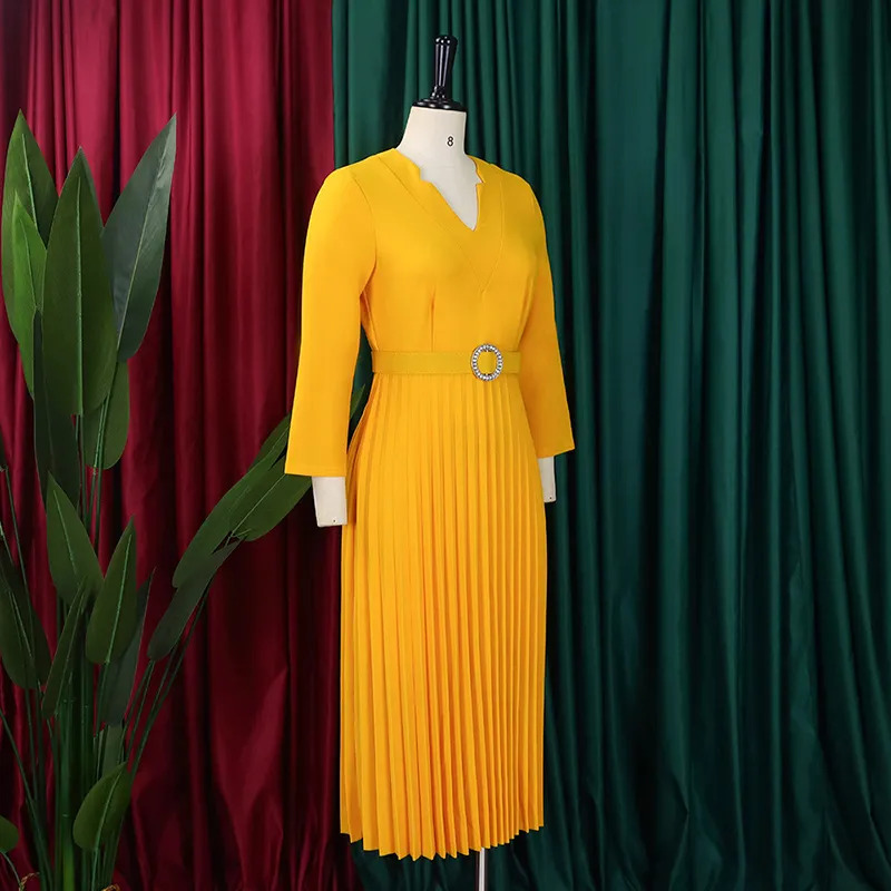 Yellow Green Red Blue V-Neck 3/4 Sleeve Tea-Length Party Dress for Prom &  Special Occasions from Dhgate Party Dresses - price 36.19