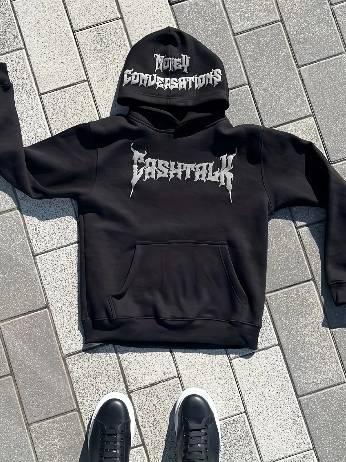 Vampire Teeth Print Hoodie For Women – Casual Long From