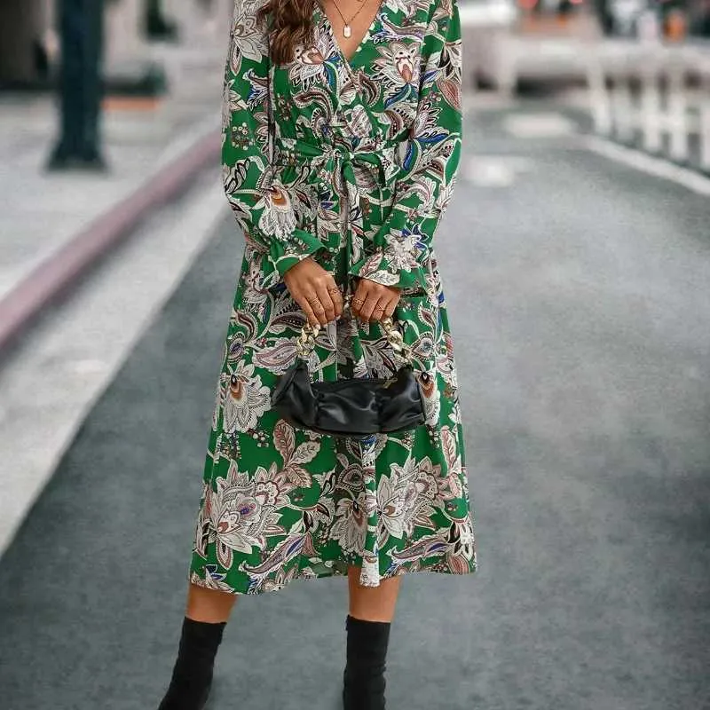 Lange jurk bloemen hotsell