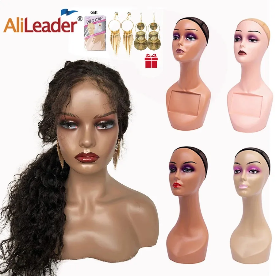 Linen Mannequin Head Wig Hat Glasses Display Stand Model Stylish Appearance | UK