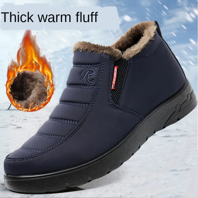 Save Big on Bulk Winter Boots Fed Men And Waterproof Shoes For Elderly Men  Fleece Lined Winter Boots: Warm, Waterproof, Non Slip Casual Cotton