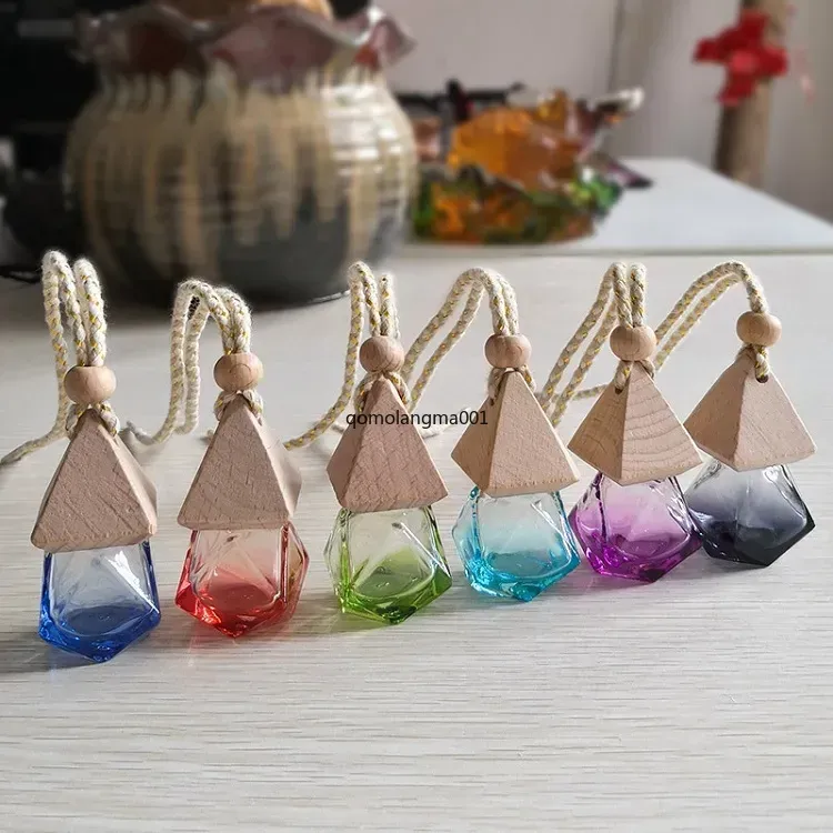 Diamond Car Air Freshener Perfume Fragrance Diffuser Empty Glass Bottle ...