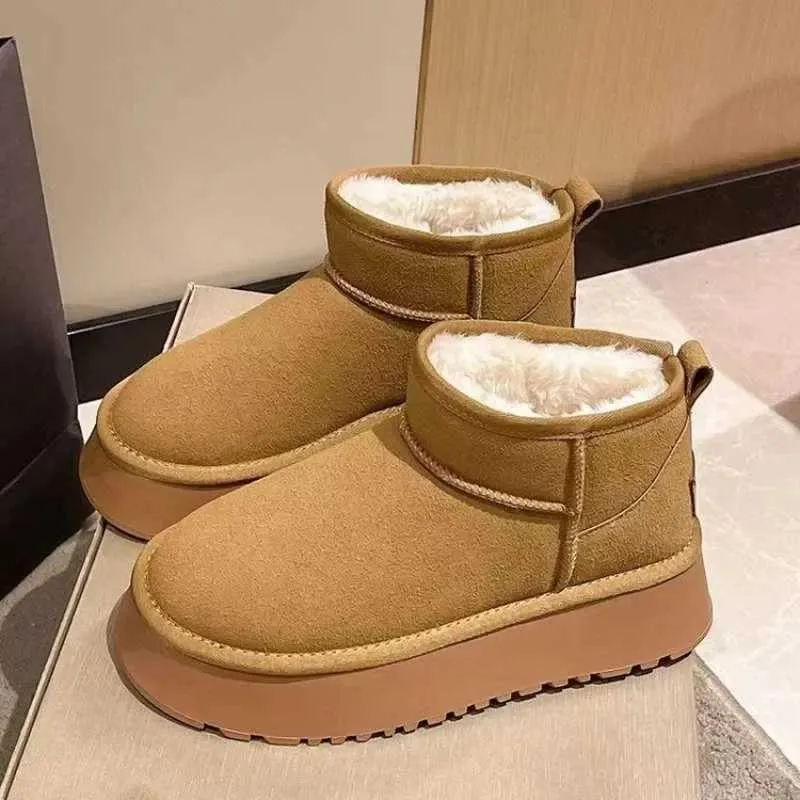 Real Sheepskin Winter Boots Unisex Low-Cut Fur Lined Warm Snow Boots for  Women Men Comfortable Stylish Cold Weather Footwear