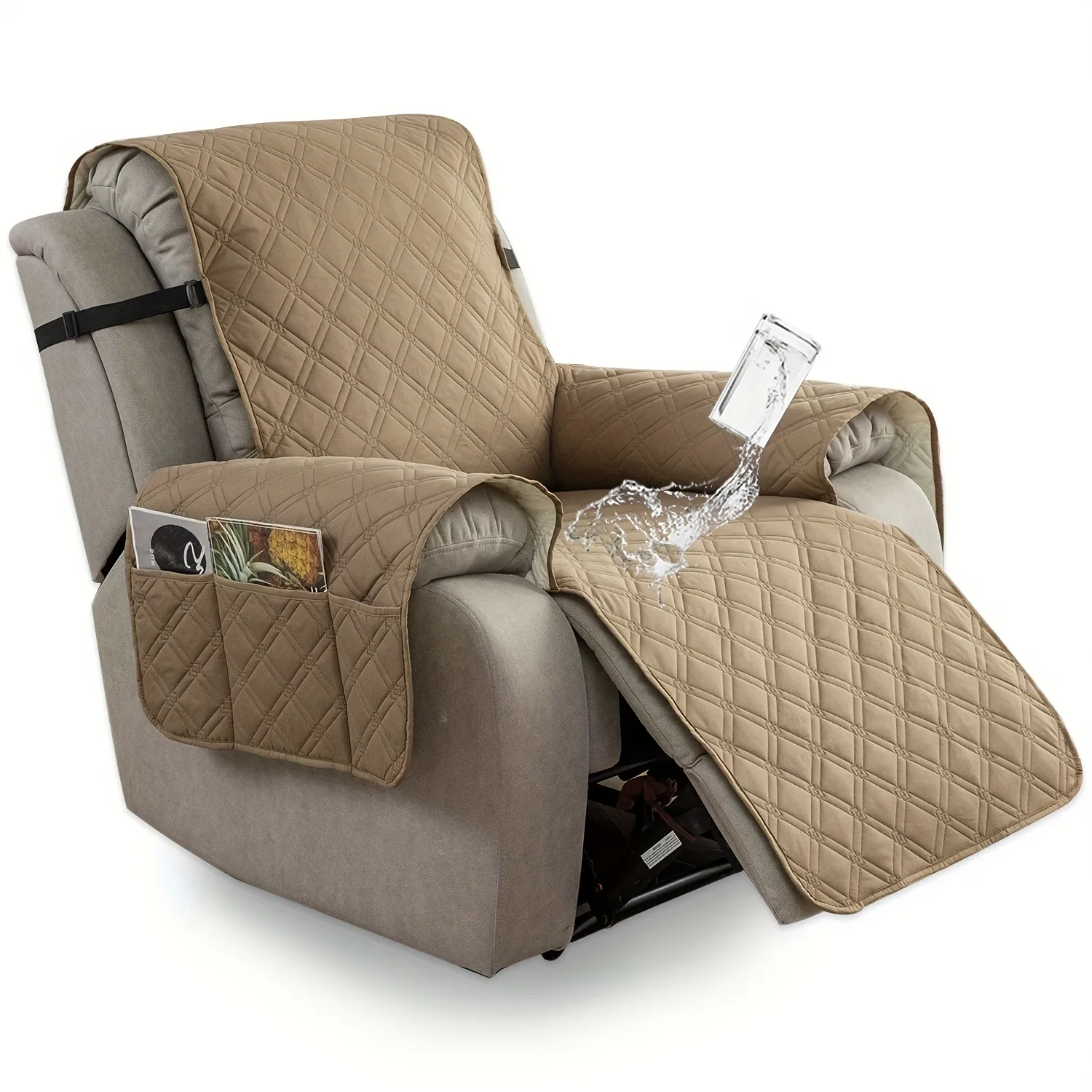 Waterproof Recliner Chair Cover Non-Slip Fabric, 23 28