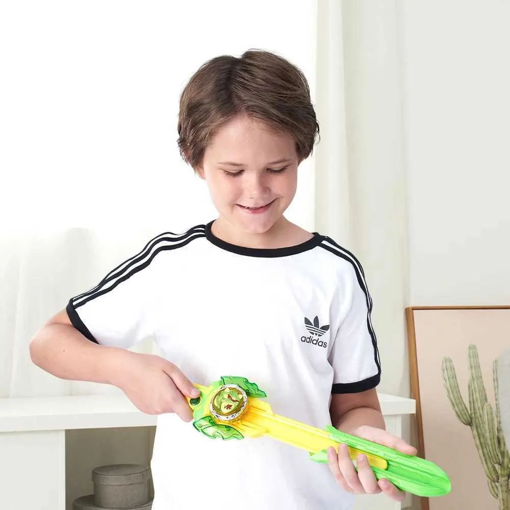 Metal Gyro Spinning Top Set: 4-in-1 Modes, Sword Launcher, High