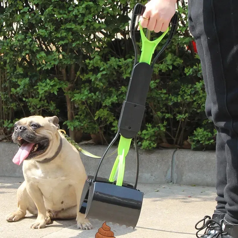 Heavy Duty Pooper Scooper With Long Handle: Foldable Pet Waste
