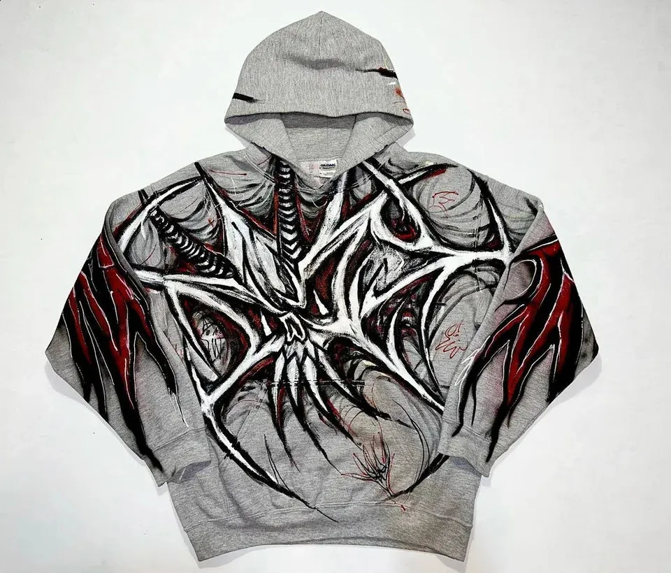 Y2K Hooke De Gran Tamaño: Sudadera Con Cremallera De Manga Larga