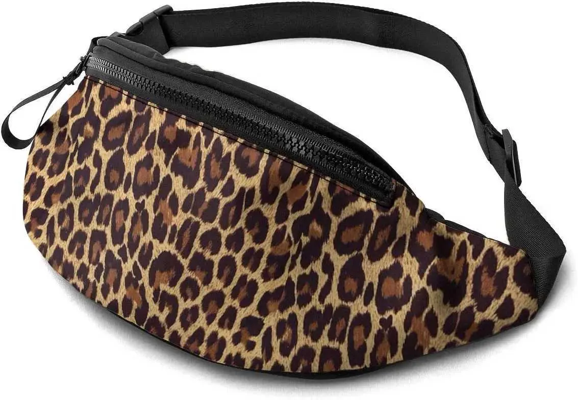 Animal Leopard Waist Pack Bag For Men Women Running Belt Bags Hip