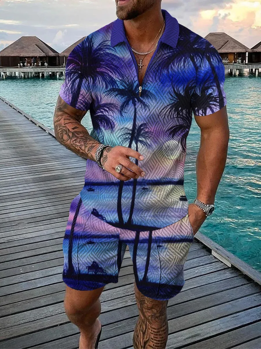 Wyongtao Shorts De Plage Hawaïens Pour Homme Trendy Été Cocotier Tree