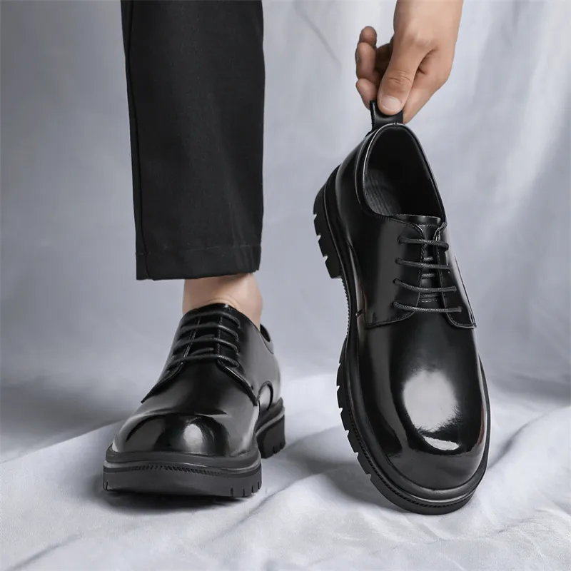 Black Patent Leather Men's Platform Oxfords Slip-On Formal Dress Shoes  Narrow Width from Dhgate Casual Shoes - price 125.22