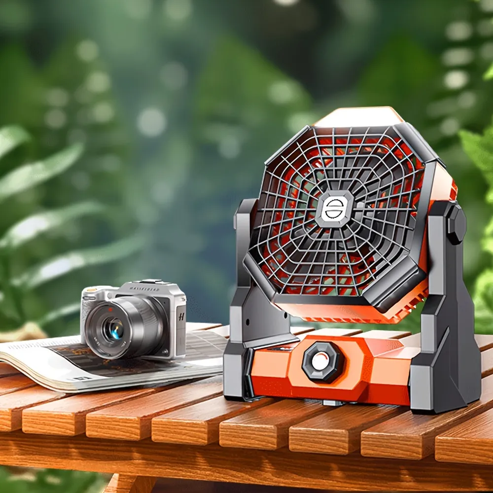 rechargeable camping fan light