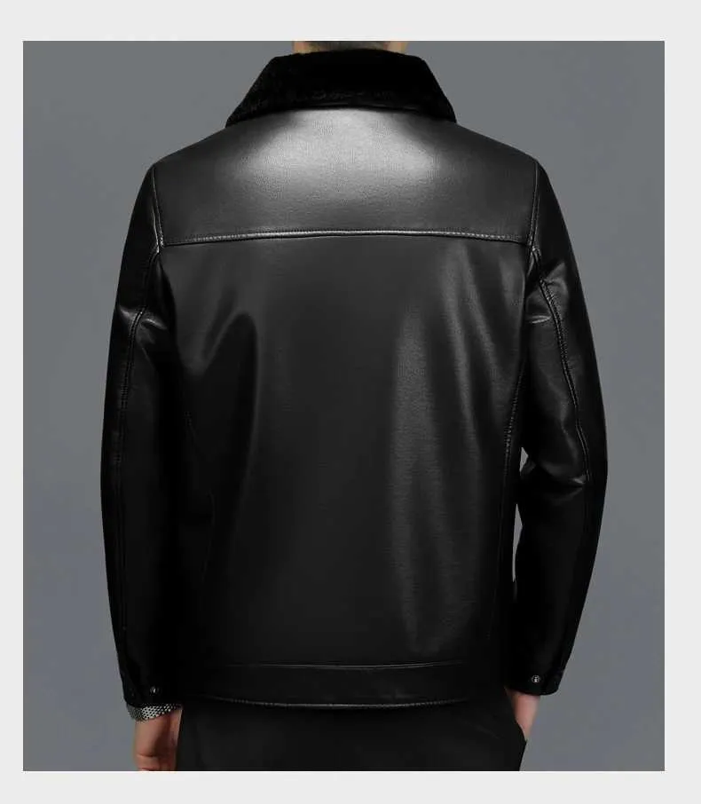 New Mens Genuine Leather Faux Leather One Piece Leather