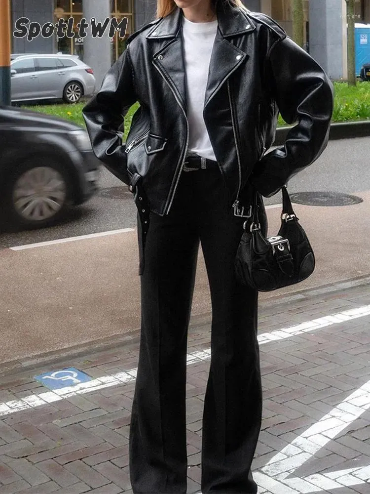 Fashion pu leather trumpet sleeve short coat Fashion pu leather trumpet sleeve short coat