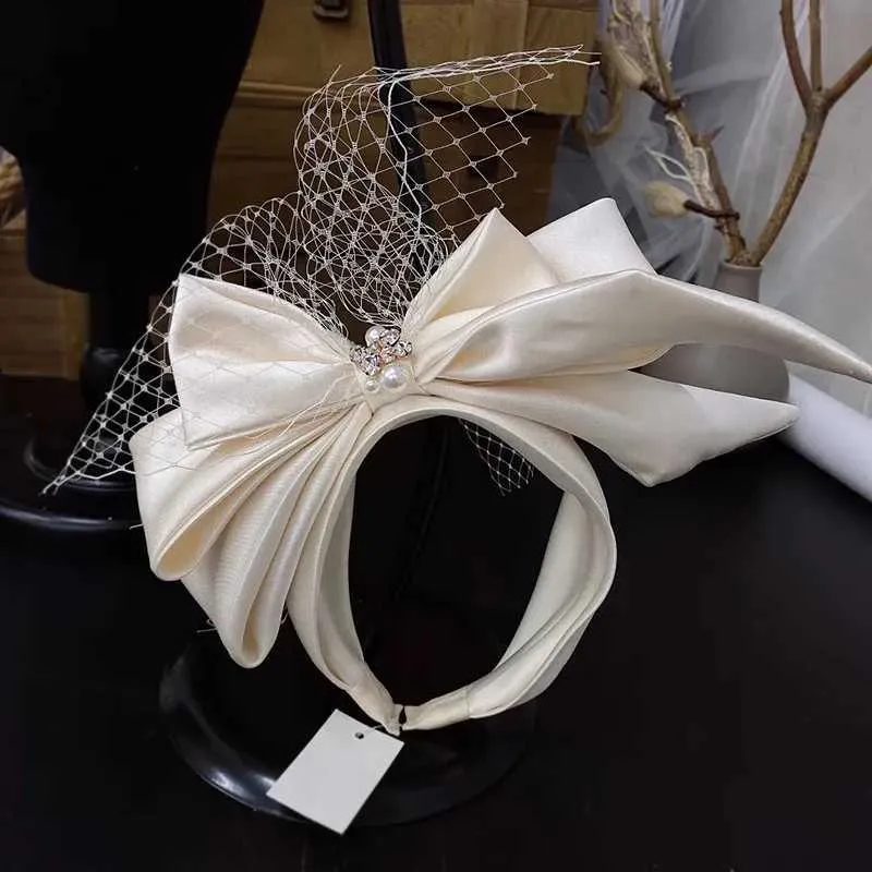 Champagne Vintage Inspired Rhinestone Bow Headband Champagne Rhinestone Headband / Rhinestone Headband / Baby  main image 2