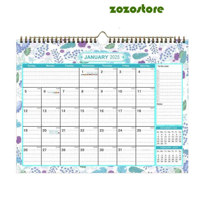 Calendrier Mural 2025-2026 - Planificateur Mensuel Multilingue - Bureau, école, Famille - Design épuré - 10