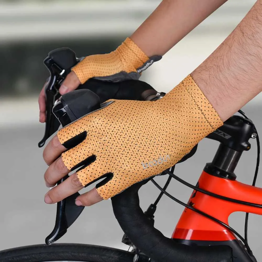 Padded Bicycle Gloves Half Finger Anti Slip Shock Absorbing Breathable Sports Bike Gloves For Men, Lightweight Cycling Accessories From Ning07, $19.27