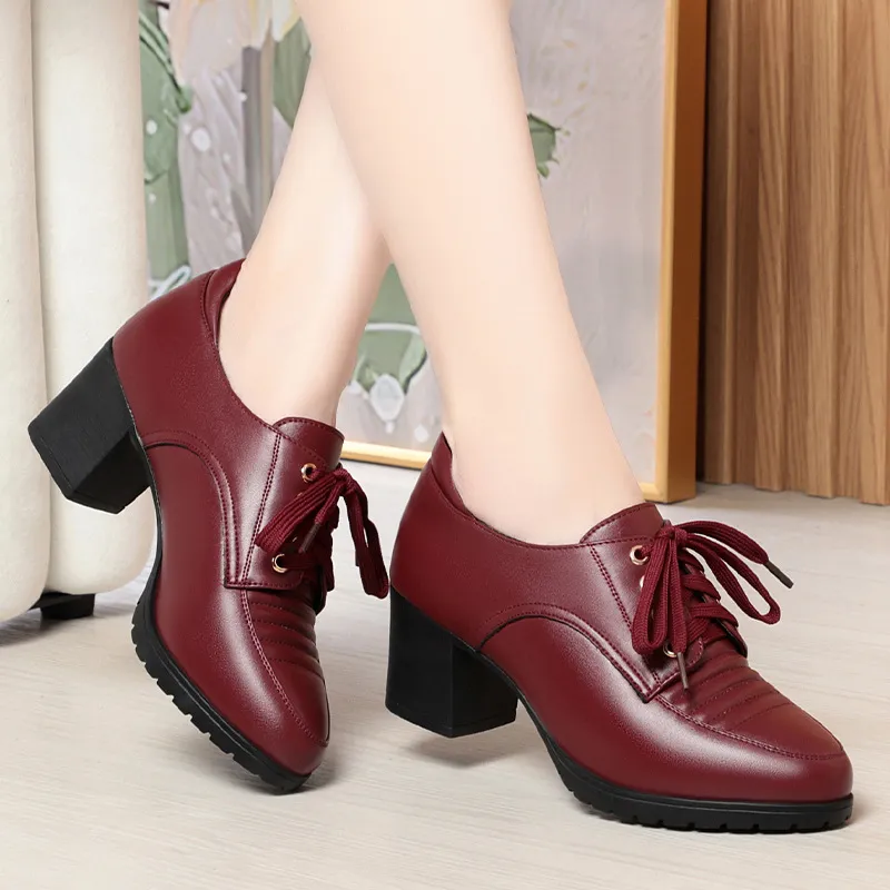 Wholesale Womens Oxford Heels: Comfortable Leather Platform Pumps