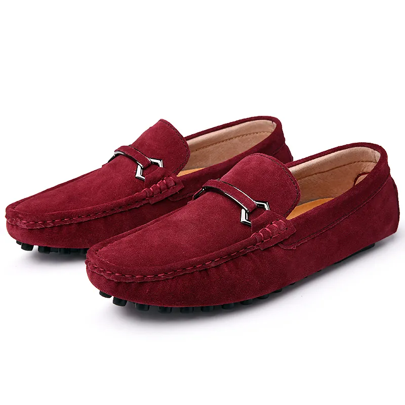 Men's Genuine Leather Suede Casual Loafers - Slip On Driving Moccasins, Handmade Comfort Shoes