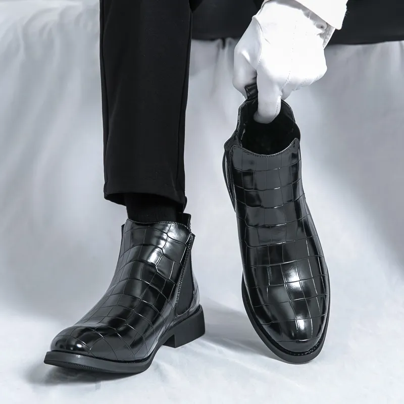 DHgate.com:Mens Leather Chelsea Boots - Handmade, Casual