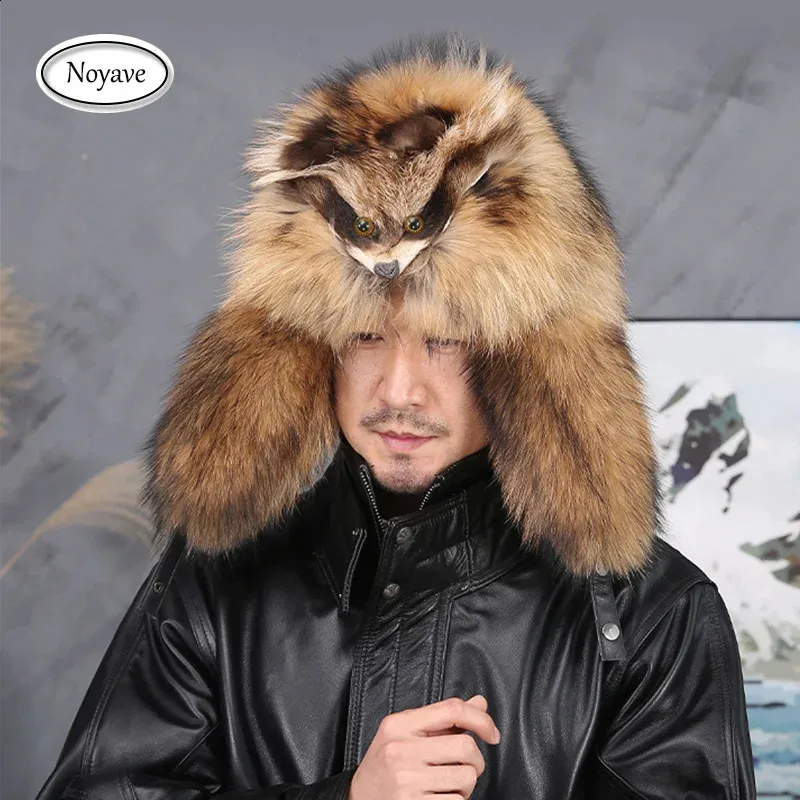 240906 Raccoon Fur Ushanka Hat 100% Real Fur From Qiyuan07